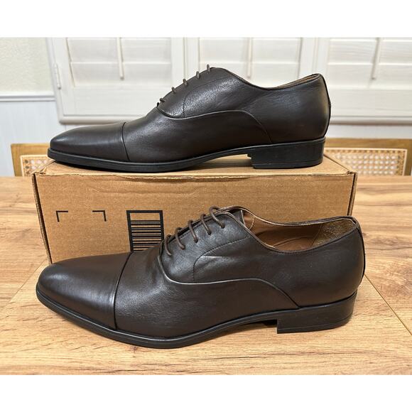 Bruno Magli Locascio Cap-Toe Oxford Dress Shoe Dark Brown Leather Size 11 NWOT - Picture 3 of 14